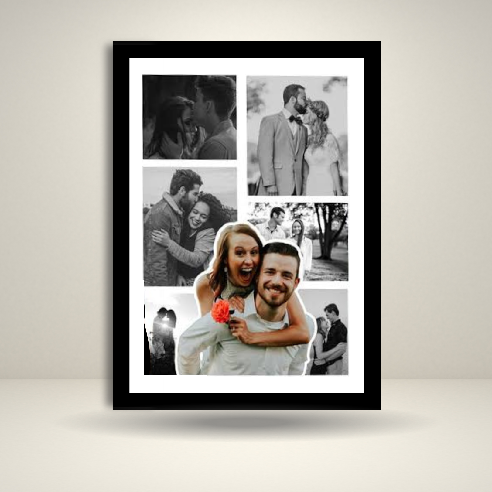 Customized Photo Collage Frame A4 Size | Fibre Frame with Acrylic Sheet | COD