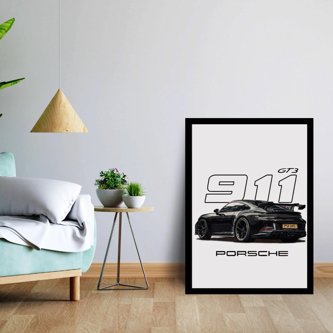 Porsche 911 GT3 Wall Frame | Luxury Supercar Poster | Sports Car Wall Art Décor | Gift for Car Enthusiasts
